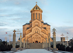 Trinitry Cathedral, the part of our Tbilisi tour