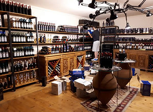 Wine degustation hall at Dugladze Winery, the part of our tour