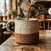 Tasse wird gefüllt