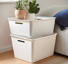 smart looking white Ikea style storage tubs in a room setting.jpg