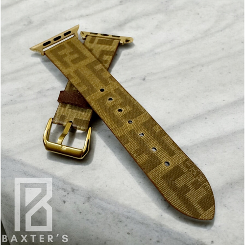 Genuine Repurposed Fendi Apple Watch Strap Baxter's Leather