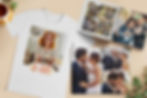 customized t-shirt and photobooks