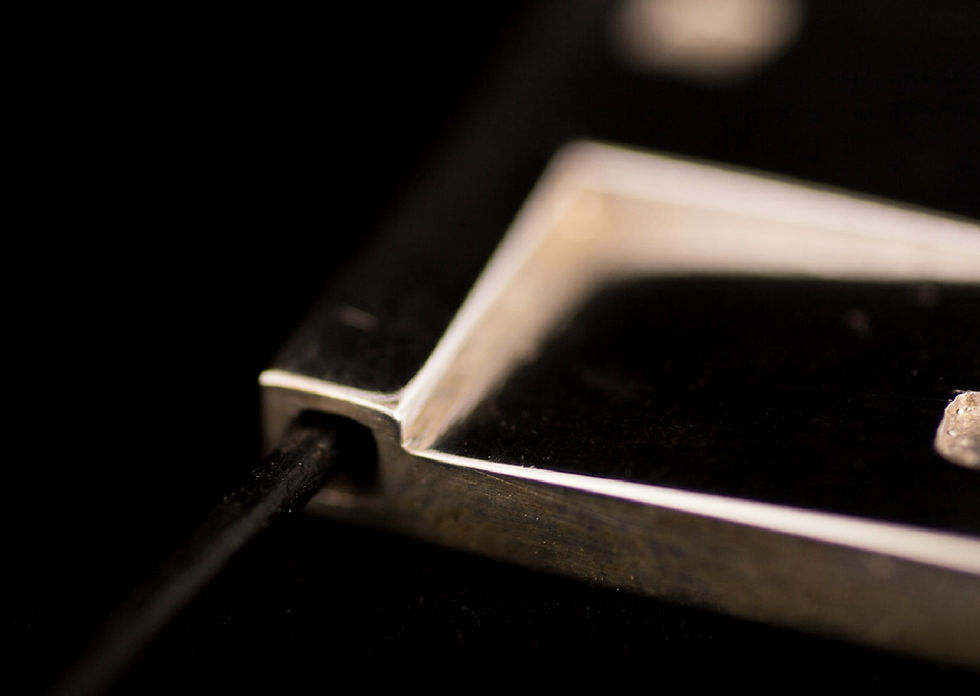 Thumbnail: Square Yin Yang Pendant - Solid Polished Silver