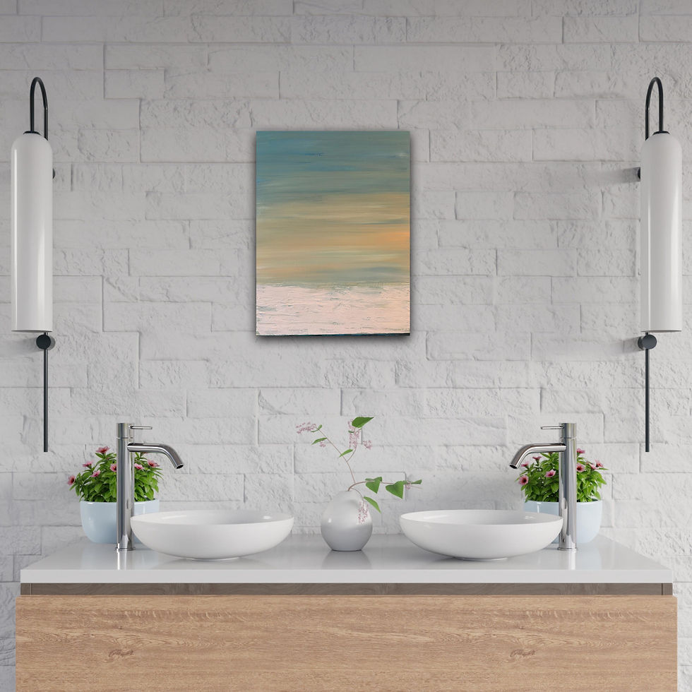 Sea Foam - 16" x 20" Acrylic Painting - Abstract Ocean Painting