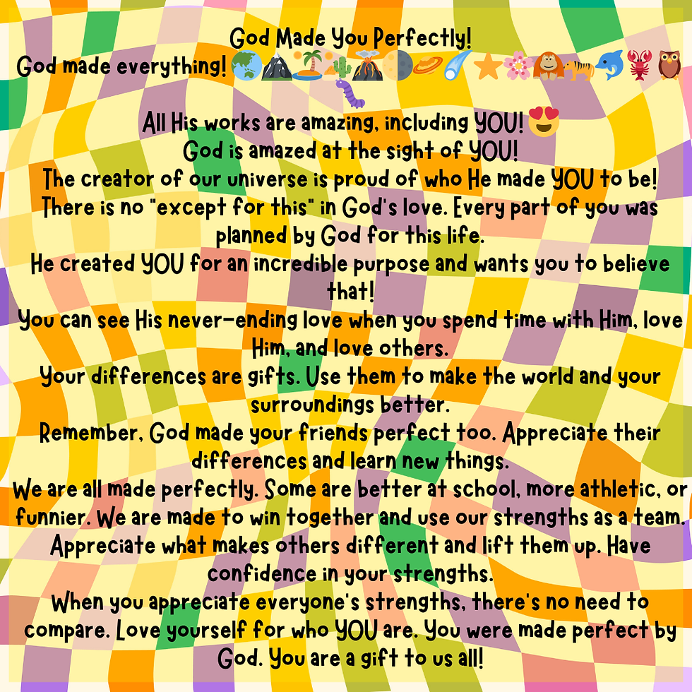 Psalm 139:14 Devotional for Kids K-3rd Grade