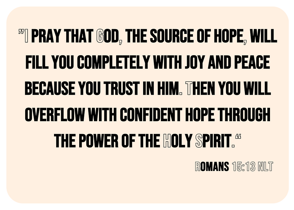 #3 Romans 15:13 Prayer Bookmark