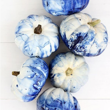 Blue Ghost-Hued White Pumpkins
