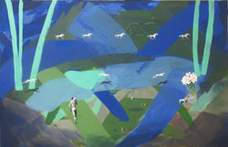 "Noche de verano-campo 120x200cm"