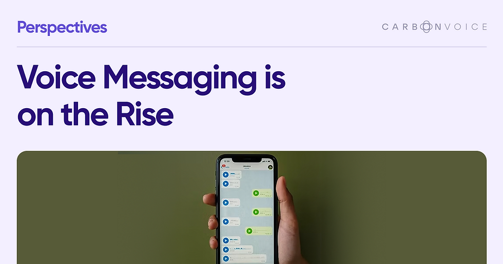 Voice messaging is on the rise
