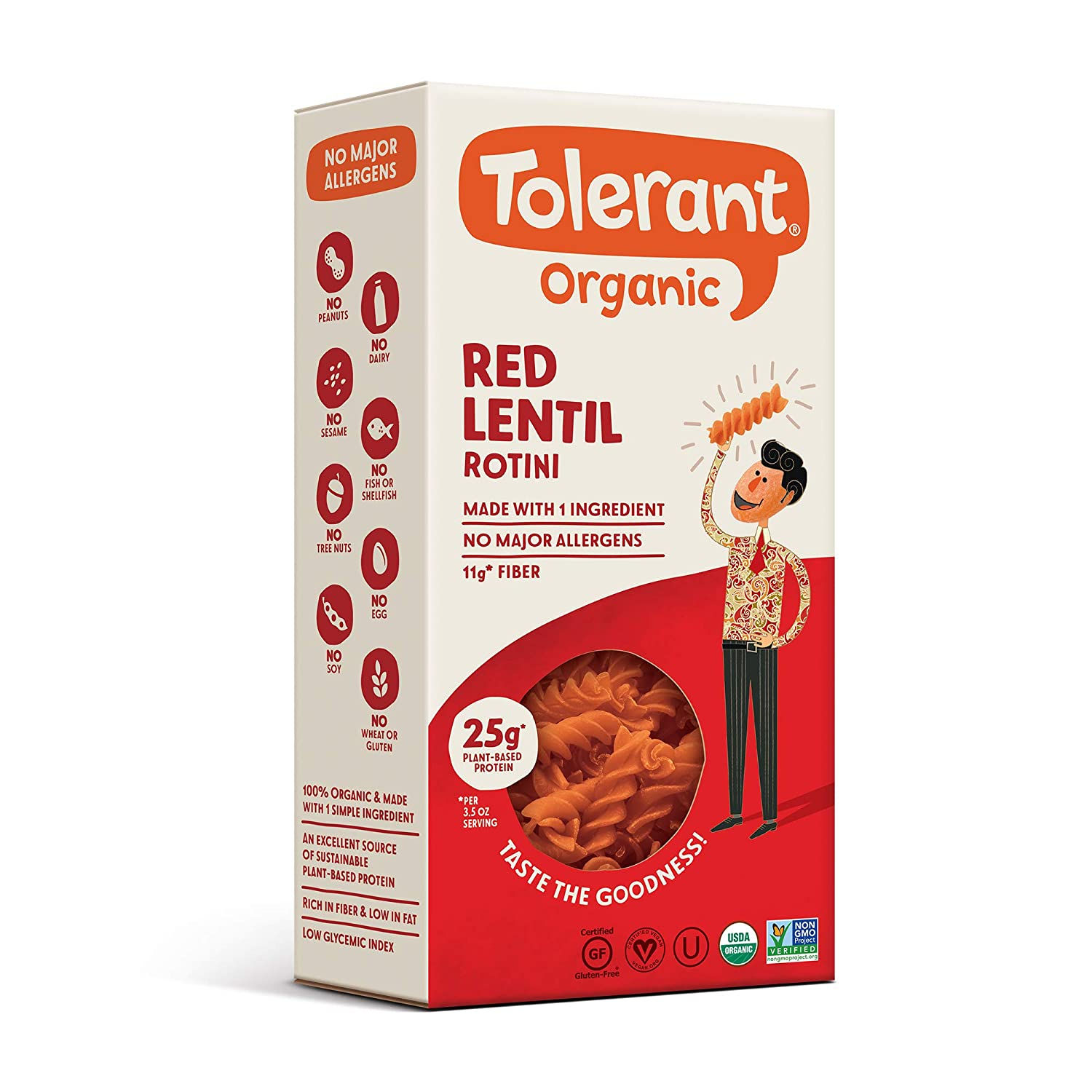 Tolerant Red lentil Rotini