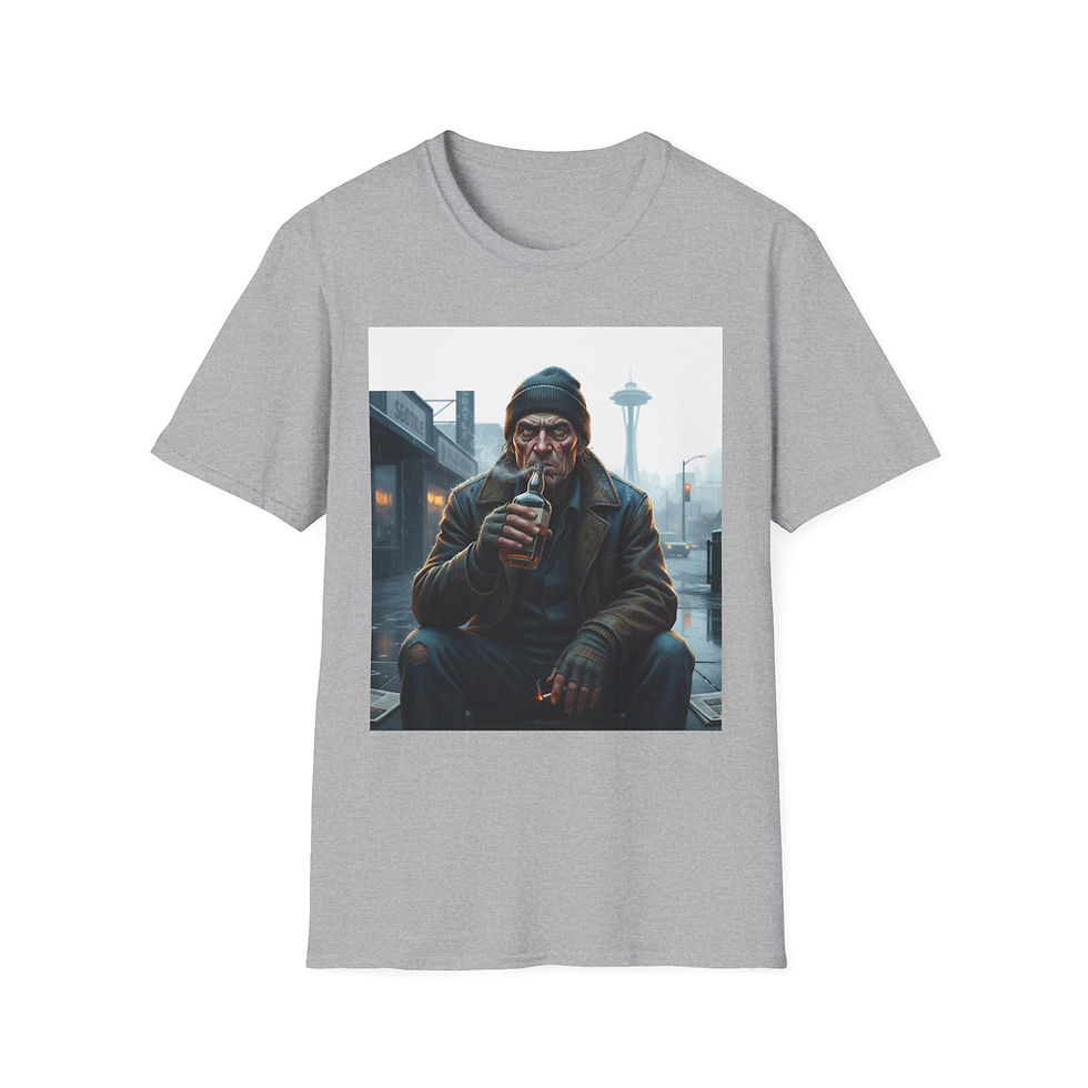 Thumbnail: Angry Seattle Street Sailor Drinking Whiskey T-Shirt | Urban Harbor