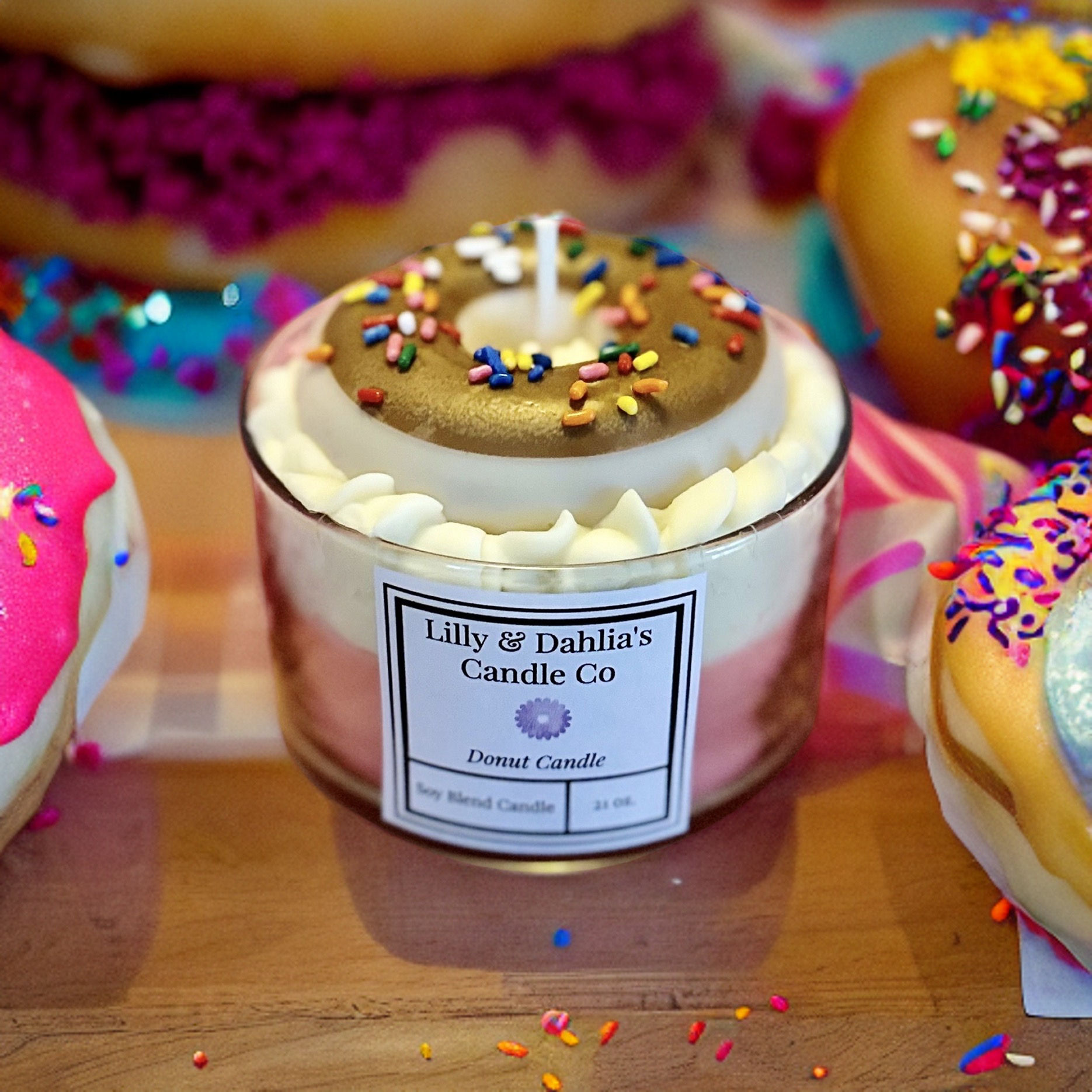 14 oz Donut Dessert Candle