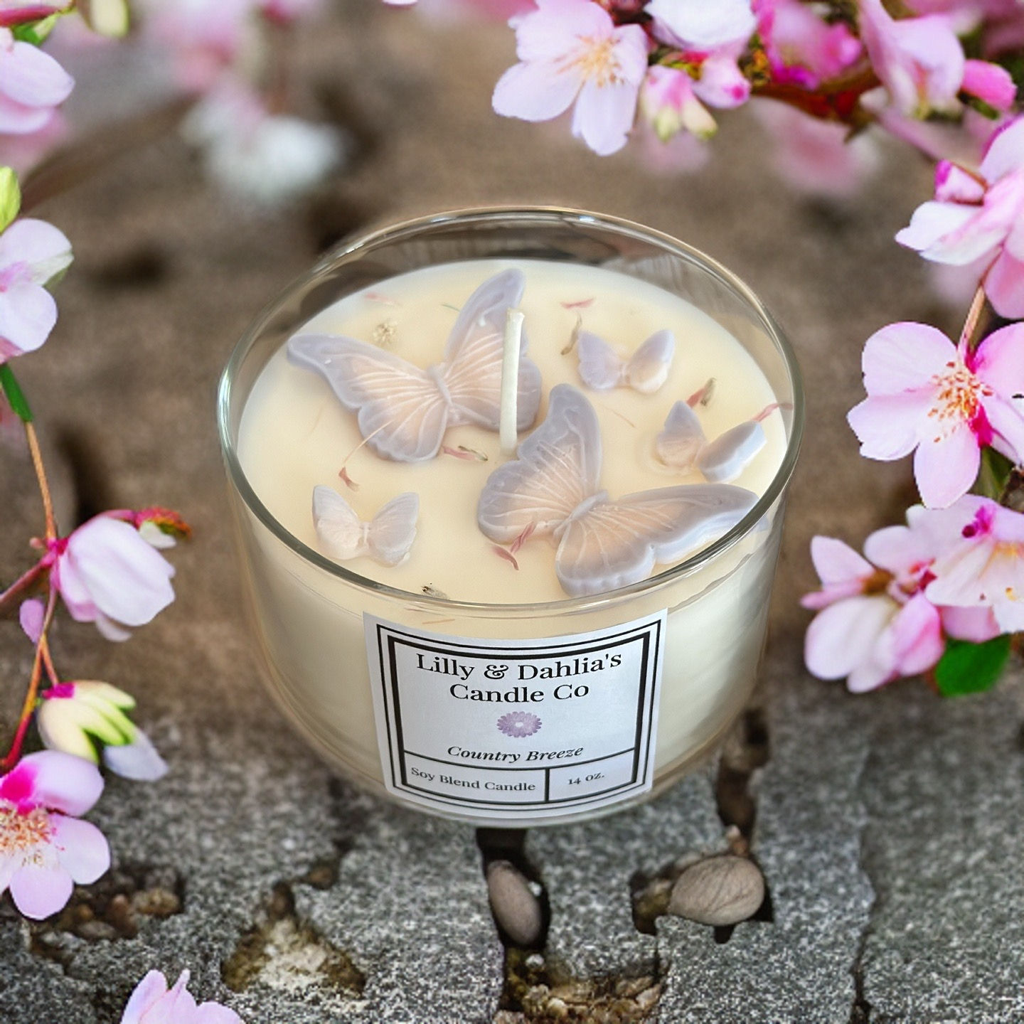 14 oz. Butterfly Candle