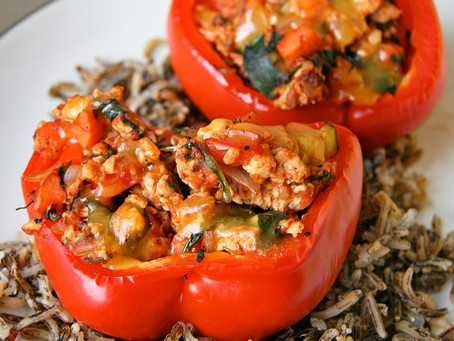 Ground Turkey Stuffed Peppers