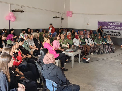 DİSK GENEL-İŞ MANİSA ŞUBESİ’NDEN KADIN İŞÇİLERE MEME KANSERİ FARKINDALIK EĞİTİMİ