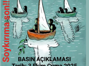 "Filistin'de soykırıma son" diyen Emek, Demokrasi ve Barış Platformu bugün Manolya Meydanı'nda