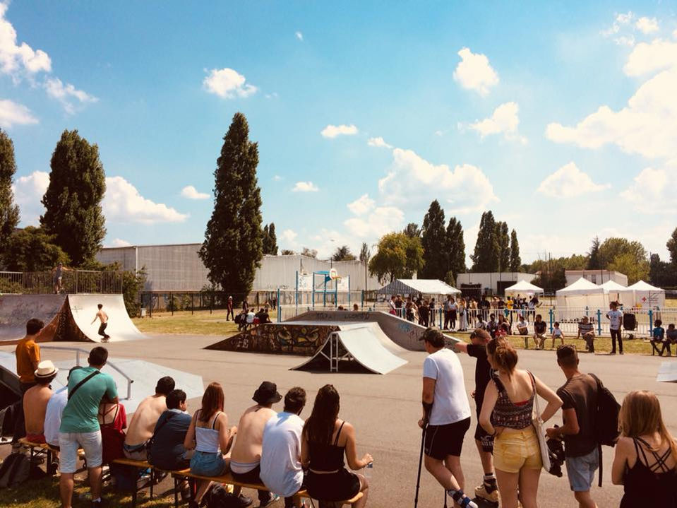 Animation skate park outdoor.