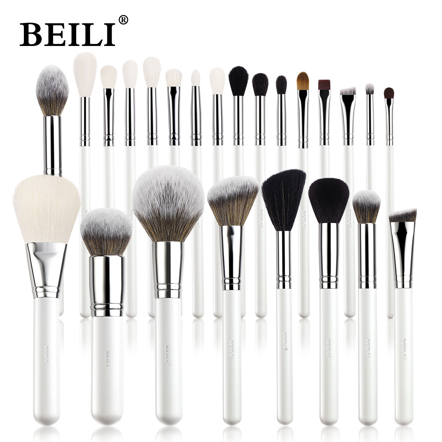 BEILI Makeup Brush Set 24-42pcs with Water-based Material Handle Powder Foundati