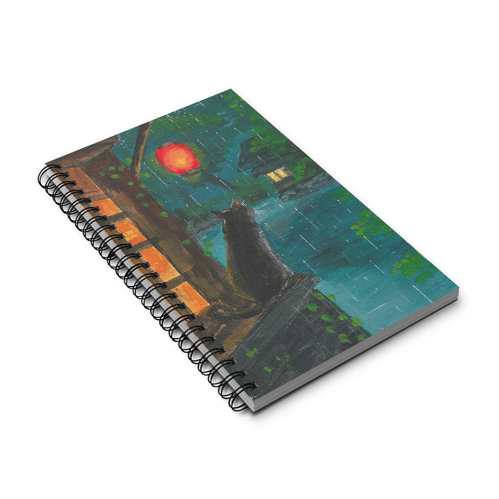 Thumbnail: "Spring Rain Cat" A5 Journal