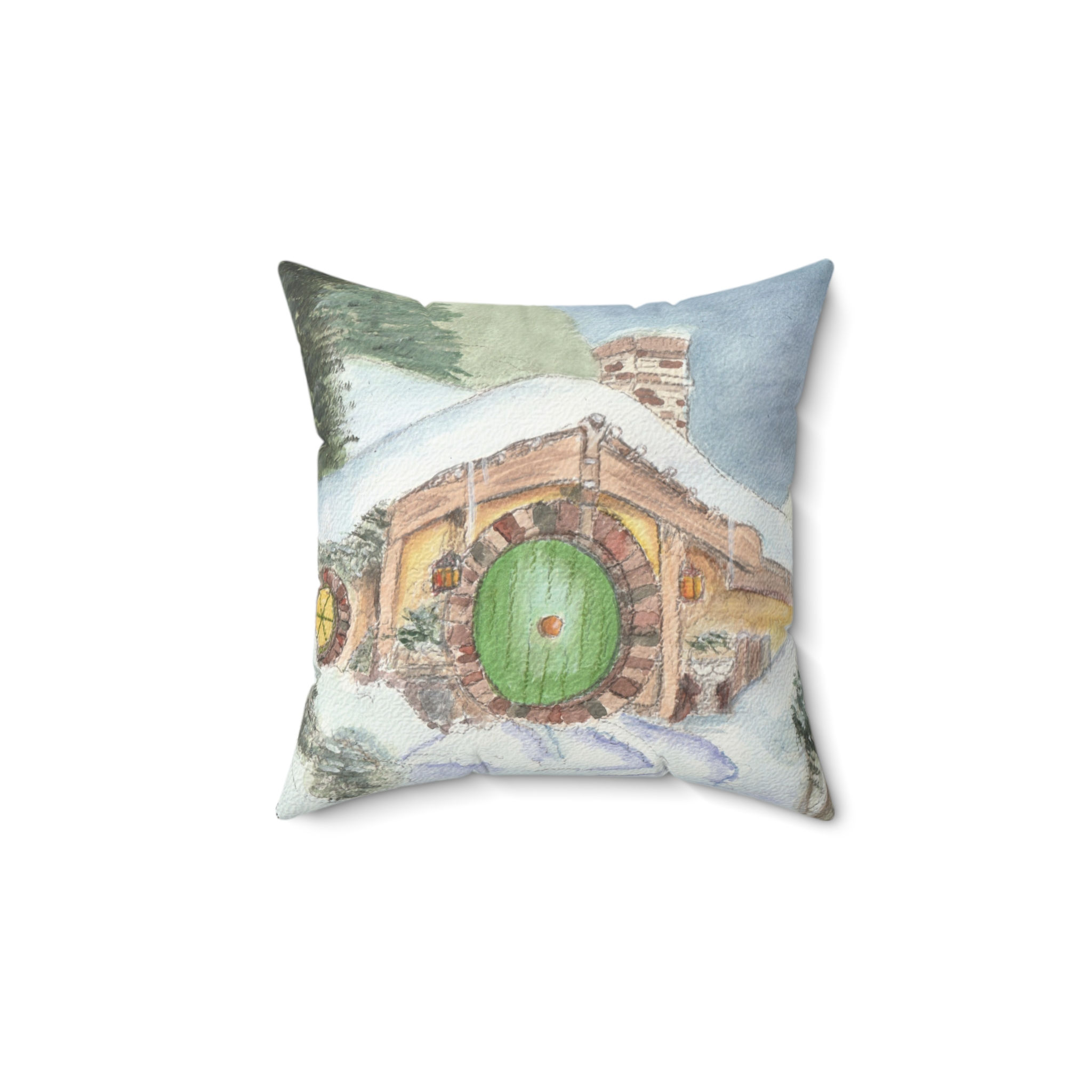 A Hobbit's Winter Pillow - The Shire in Winter