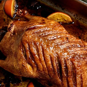 Dry plucked Gressingham duck