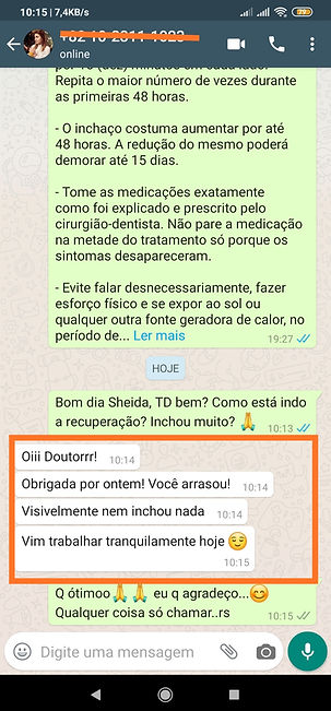 comentario de paciente - bichectomia