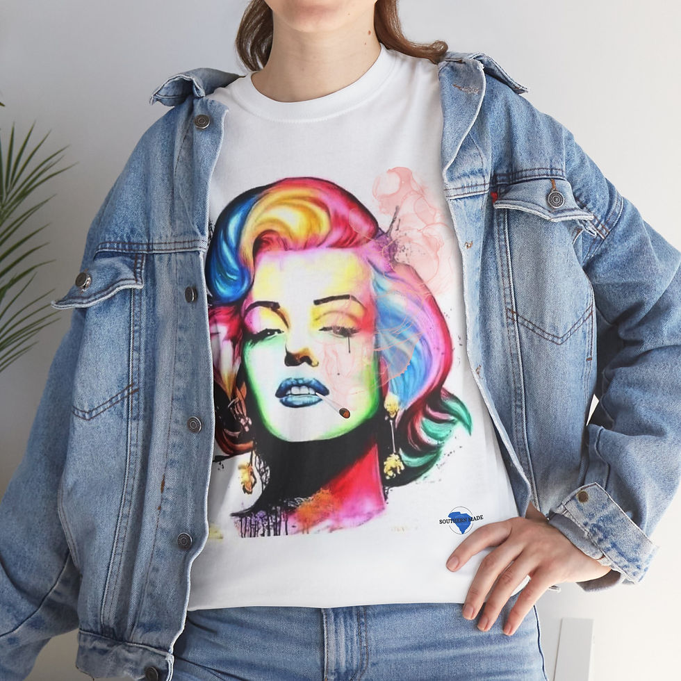 Thumbnail: Marilyn Smokes Joint pink smoke Unisex Cotton Tee