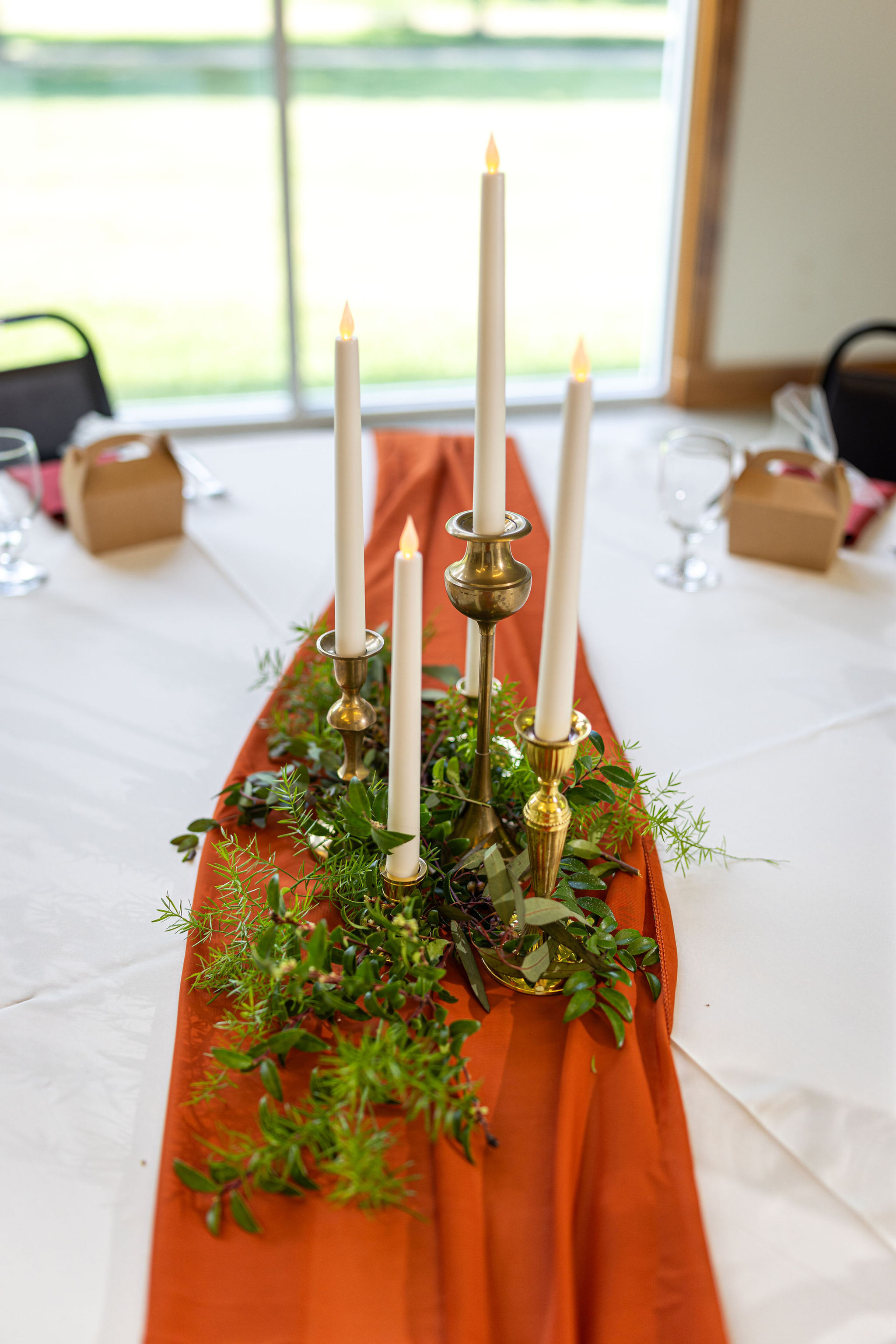 Brass tapered candle holders