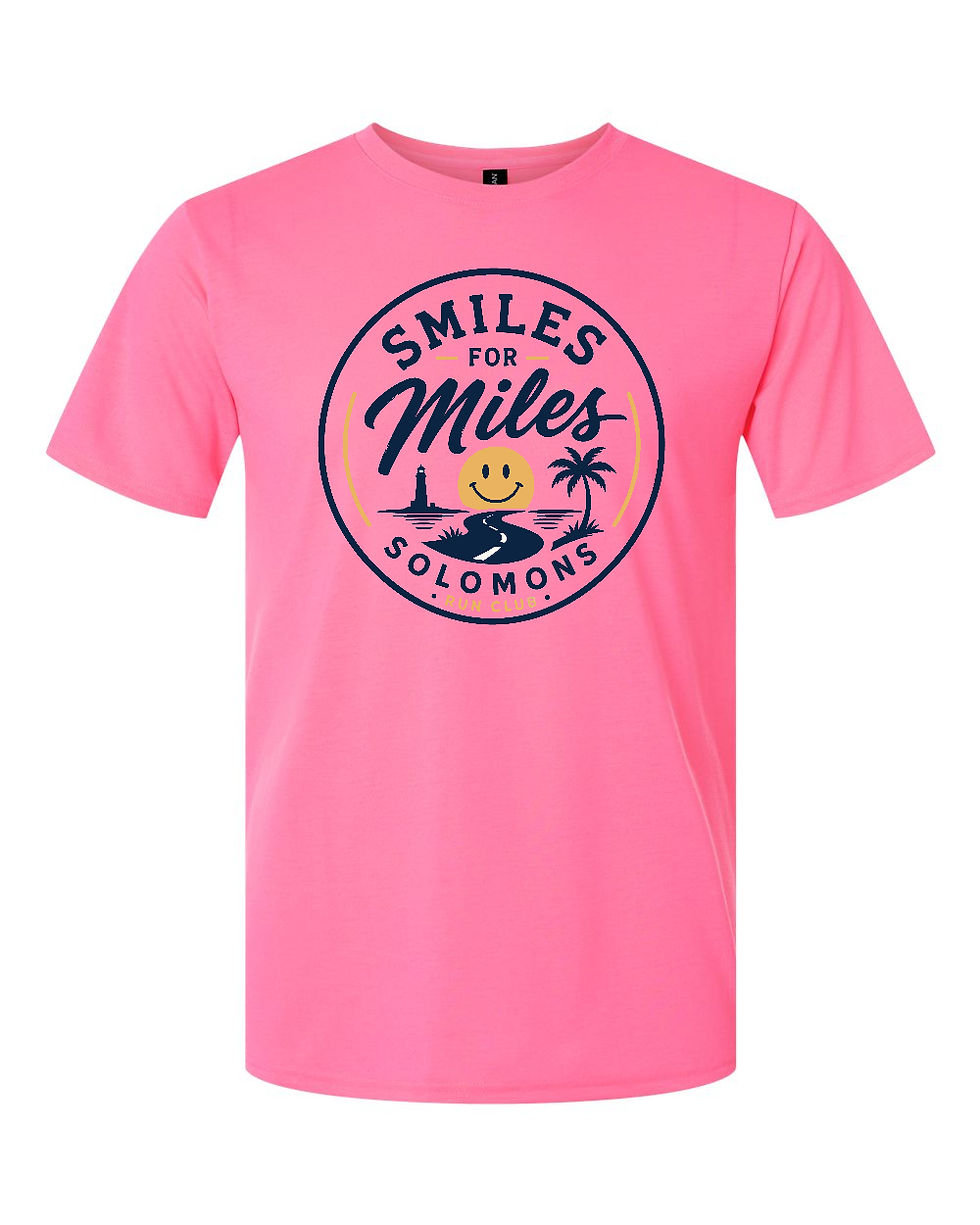 Thumbnail: 42000  Smiles for Miles Logo Gildan Performance® T-Shirt