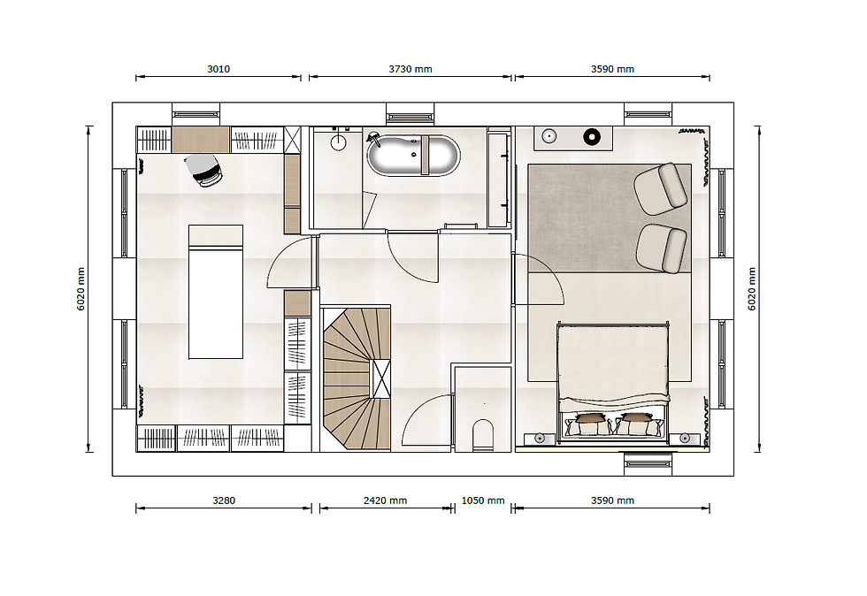 Freelance sketchup tekenaar plattegrond