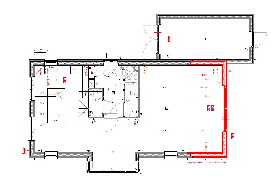 Freelance sketchup tekenaar technische plattegrond