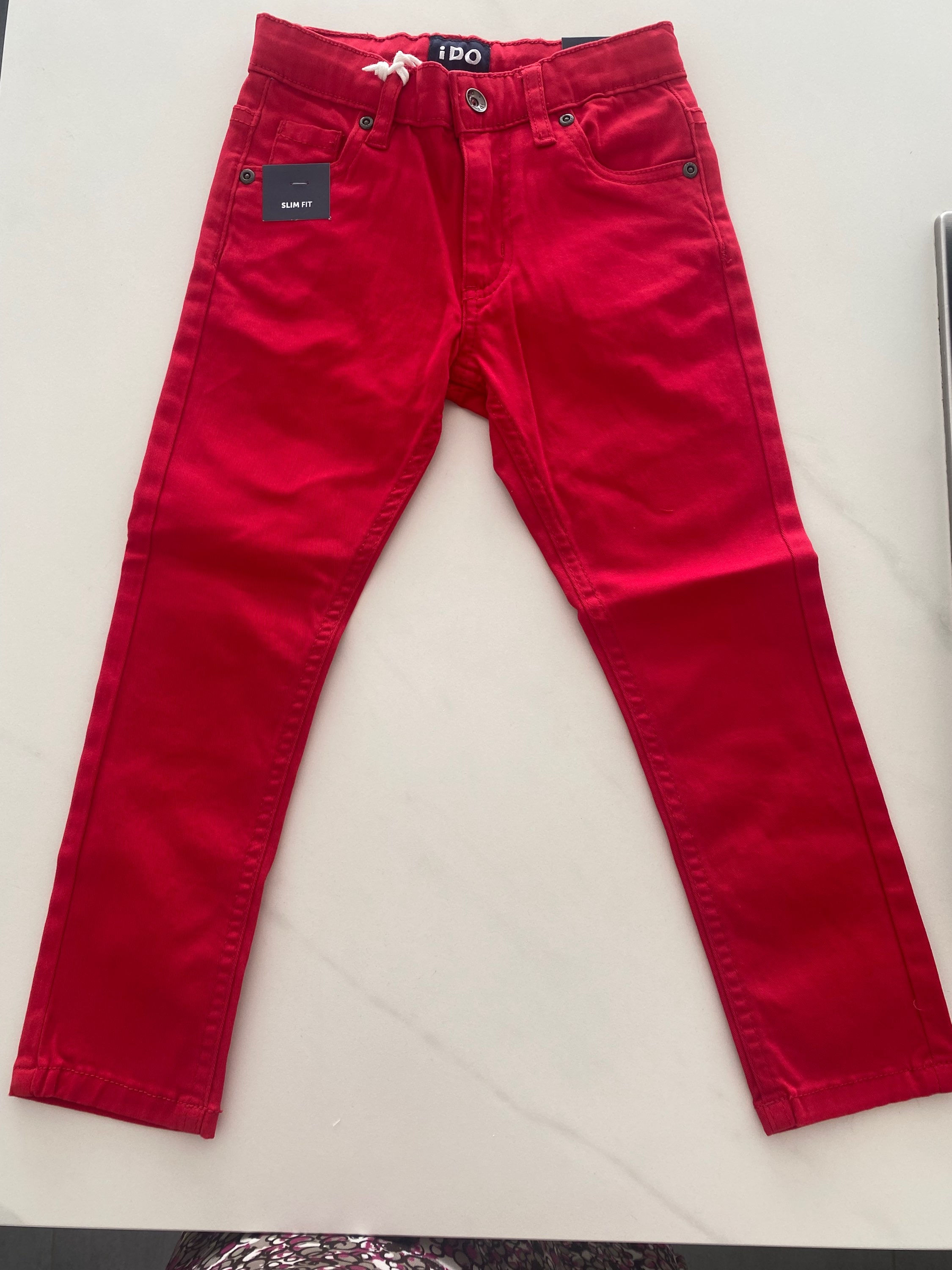 Broek rood slim fit