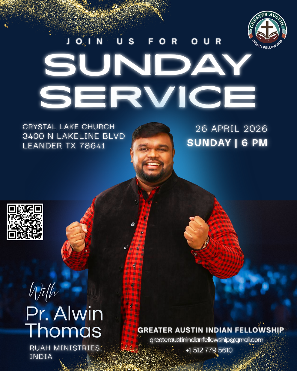 Special Worship Service with Pr. Alwin Thomas