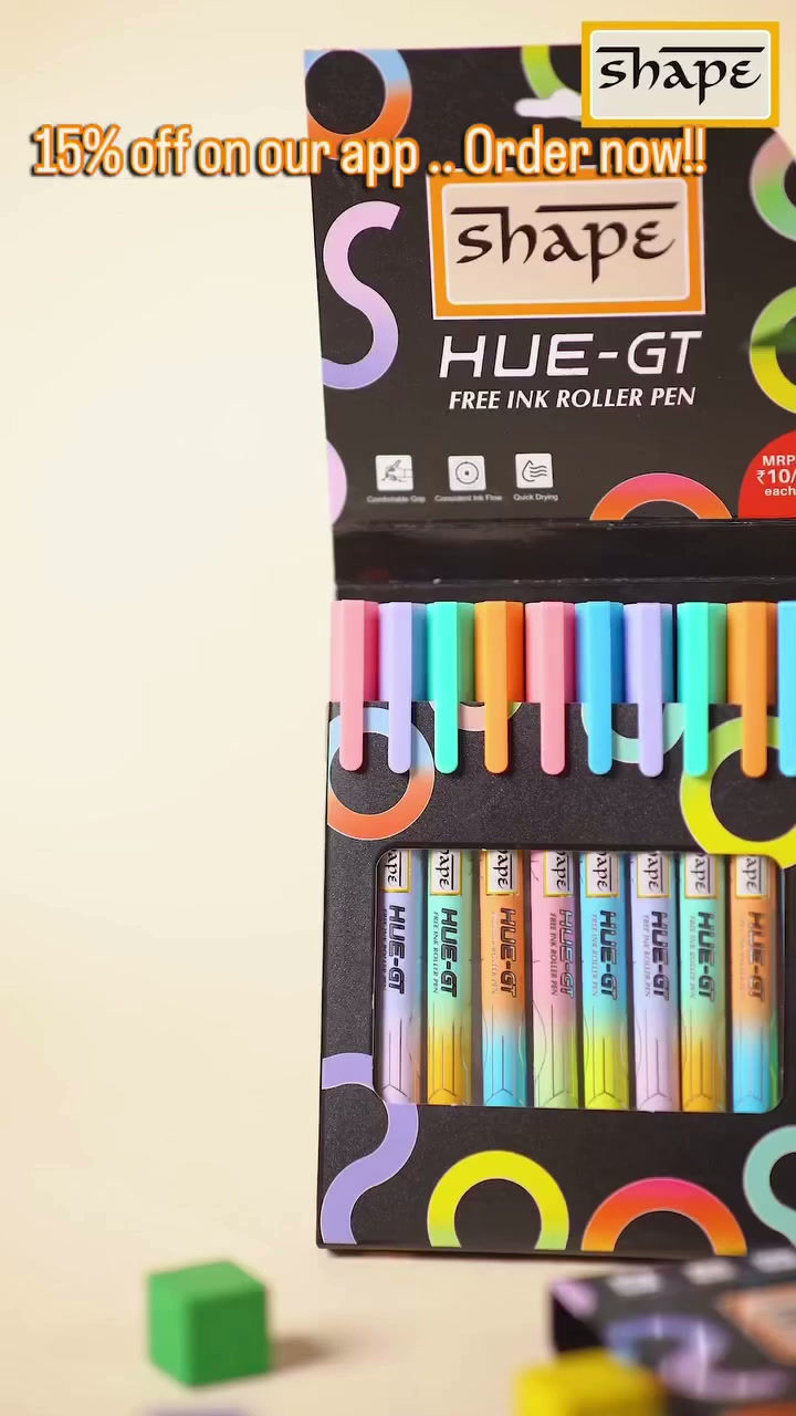 Shape HUE GT Roll On Pen Pack of 10 pens- Blue