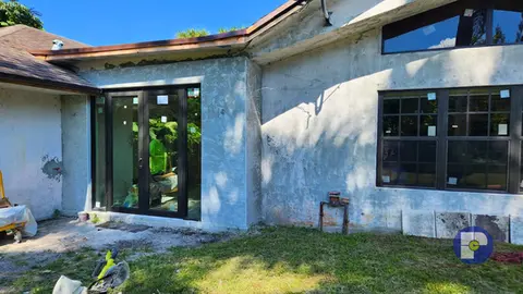 Remodel where we turn an open patio to a living room for one of our residential customers. 
