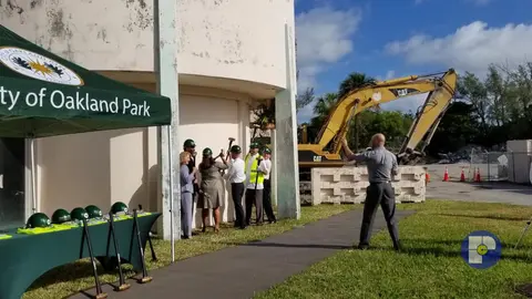 Demolition project under work.
