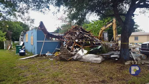 Demolition progress in Miami Gardens Florida