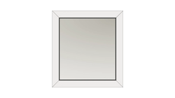 Impact Resistant Windows Fixed Full View White Frame Bronze Glass