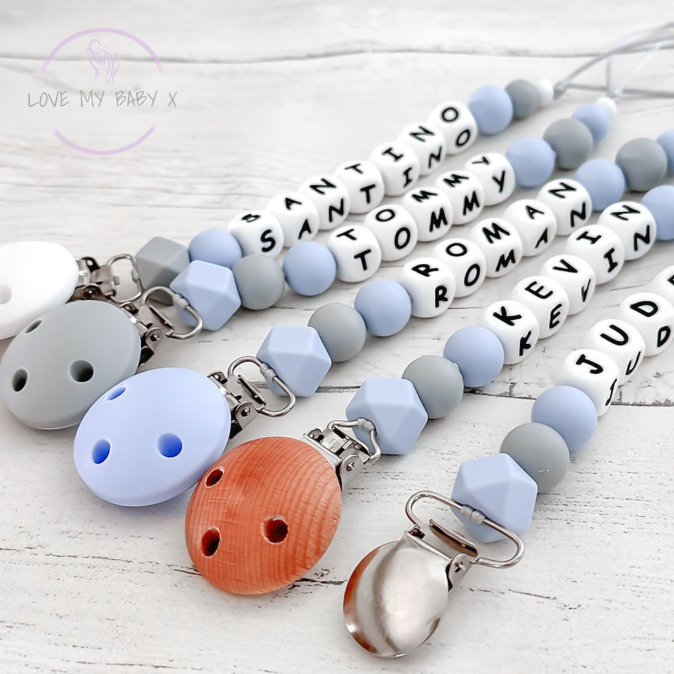 blue grey dummy clip boy