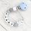 Thumbnail: Puppy Name Soother holder Best New Baby Gift Mam Dog dummy Clip BIBS chain
