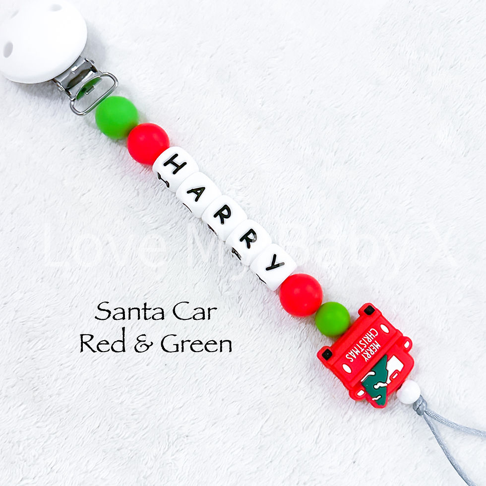 Thumbnail: Christmas Personalised Dummy Clip Rudolf Baby Stocking Filler