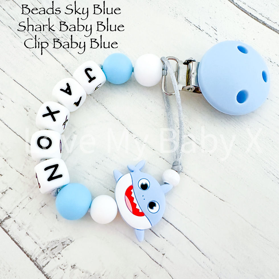 Thumbnail: Personalised Baby Shark Dummy Chain
