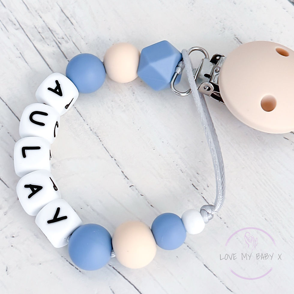 french blue beige dummy holder boy