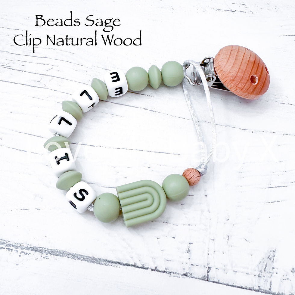 Thumbnail: Design your own Rainbow Dummy Clip Soother Holder Boho Dummy Chain Mam Clip