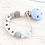 Thumbnail: Puppy Name Soother holder Best New Baby Gift Mam Dog dummy Clip BIBS chain