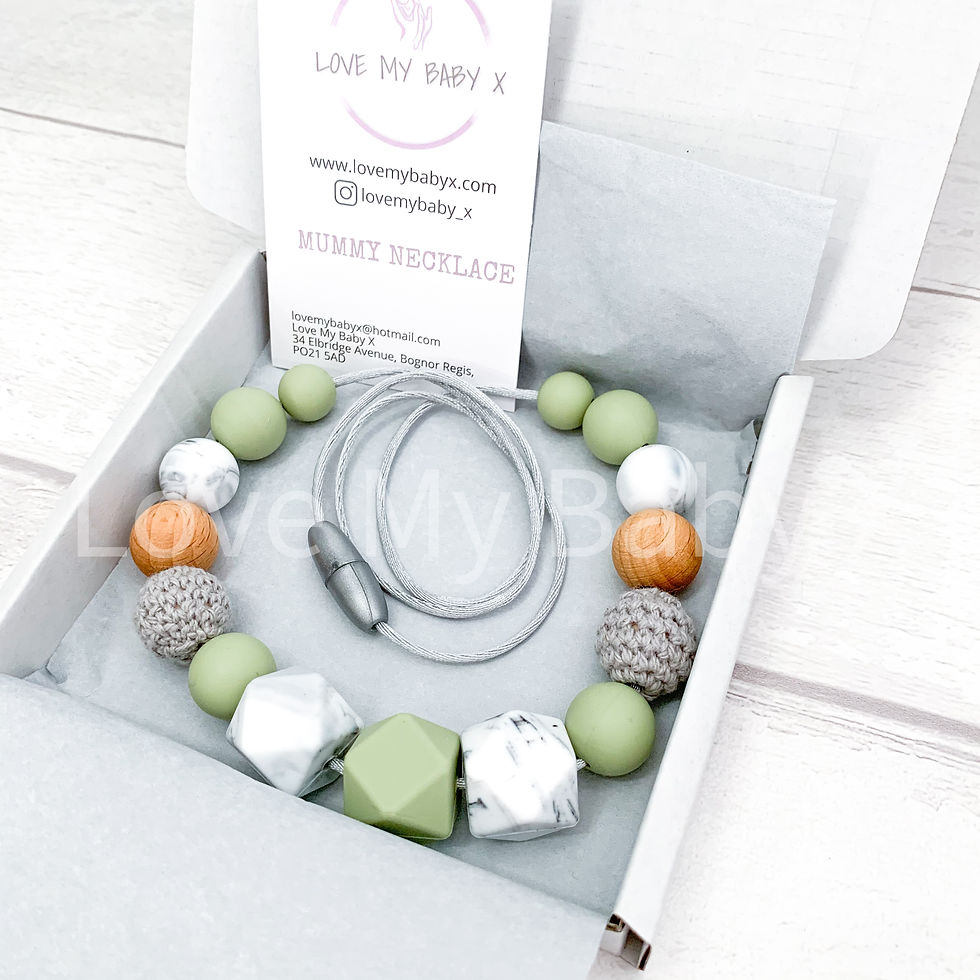 Thumbnail: Silicone Textured Nursing necklace Breastfeeding Necklace Sensory Fiddle tool