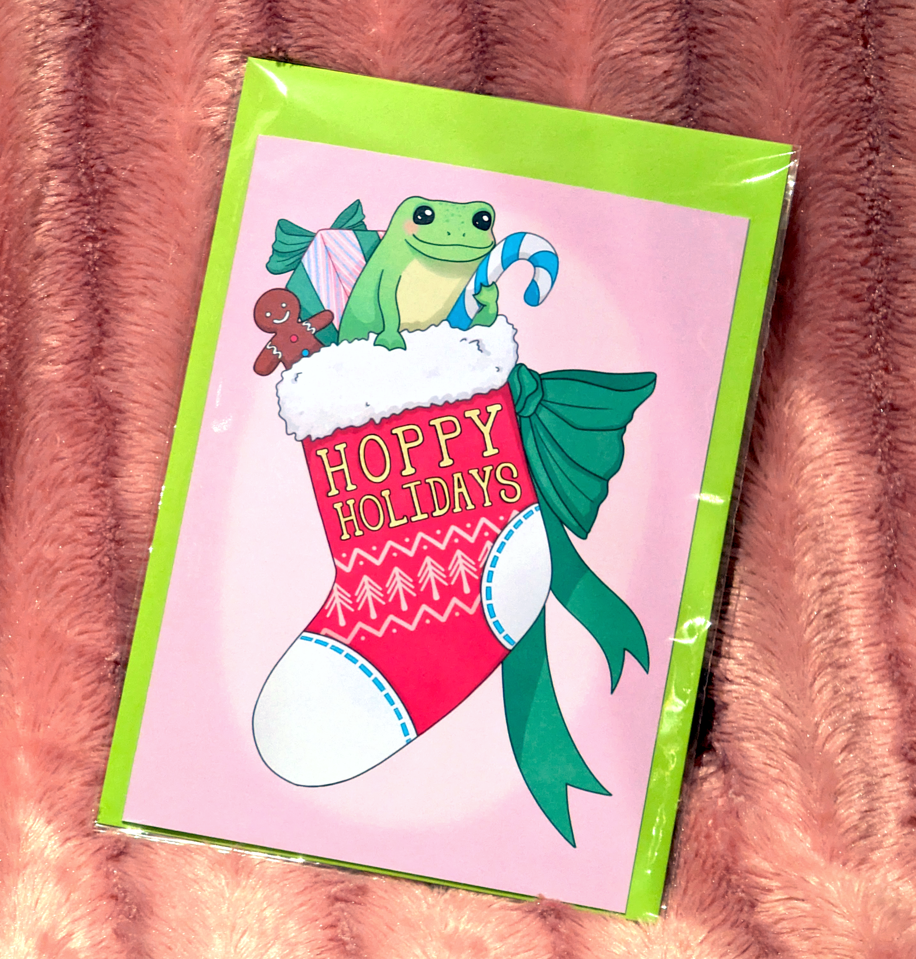 Hoppy Holidays Greeting Card đ¸đ