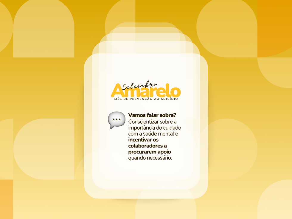 Setembro Amarelo – Mês da Prevenção ao Suicídio