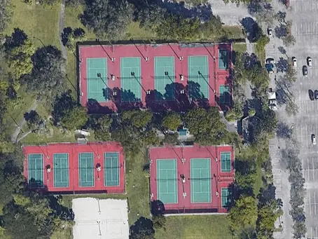 Tamiami Tennis Center showing reliable westside Miami tennis facility with well-maintained hard courts