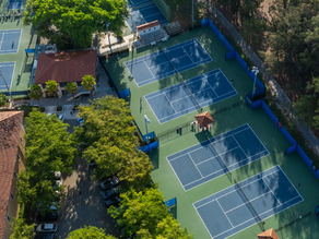 Biltmore Tennis Center showing indoor and outdoor courts with premium facilities representing Miami's luxury tennis experience